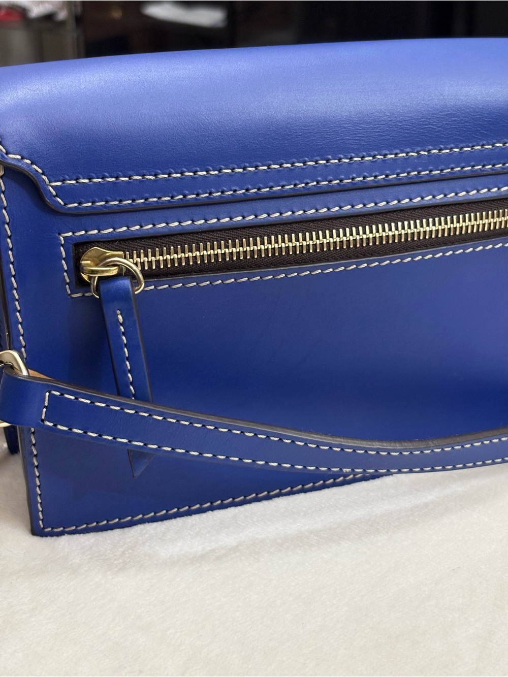 Dooney & Bourke Beacon Small East/West Flap Crossbody – Royal Blue w/ Wallet. - Picture 6 of 16